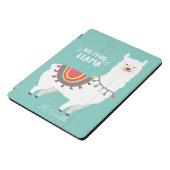 Monogram. Cute Funny Alpaca. No Prob Llama. iPad Pro Cover (Side)