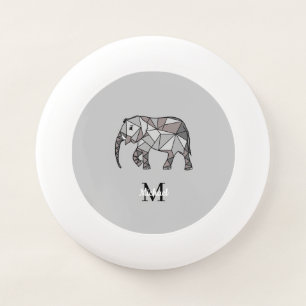 Monogram Cute Graphics Elephant Personalized Black Wham-O Frisbee