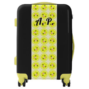 Monogram Cute Kawaii Lemon Fruit Foodie Luggage