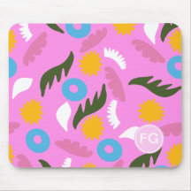 monogram cute pink bold pattern floral 