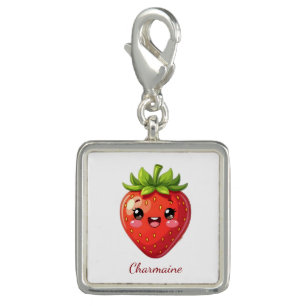 Monogram cute strawberry kawaii charm