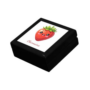 Monogram cute strawberry kawaii gift box