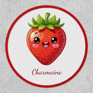 Monogram cute strawberry kawaii patch