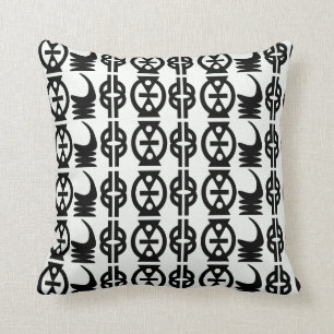 Monogram Cute Throw Pillows With African Patterns