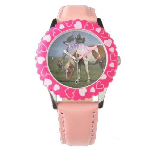 Monogram Cute Wild Pony on Dartmoor Wrist Watch