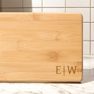 Monogram Cutting Board with Family Name