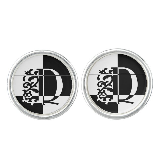 Monogram D Cufflinks (Front)