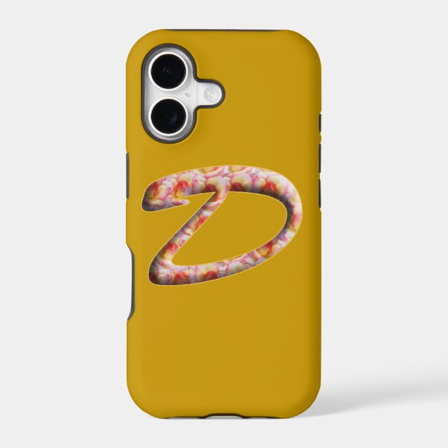 Monogram D in Roses Pattern for Iphone 5 Case (Back)