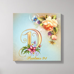 Monogram D Premium Wrapped Canvas (Gloss) Print