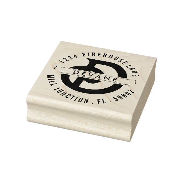 Monogram D Return Address Stamp (Stamp)
