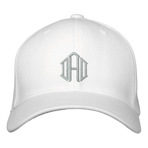 Monogram DAD GOAT VIP BASEBALL FATHERs Day Silver Embroidered Baseball Cap