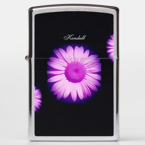 Monogram Daisy Flower Floral Zippo Lighter