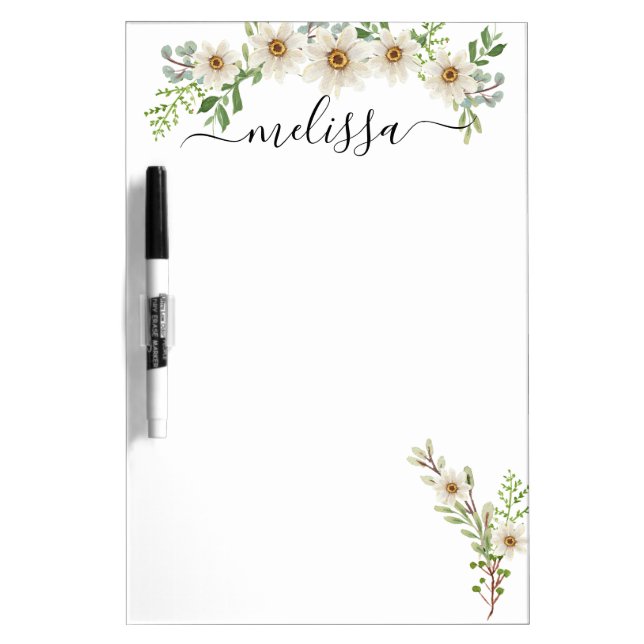  Monogram Daisy  Look To Do  Dry Erase Board (Front)