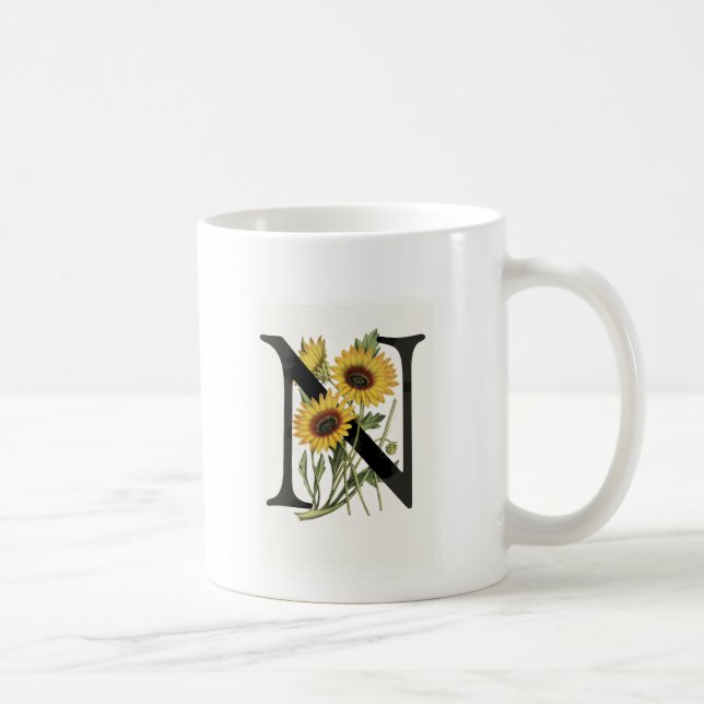 Monogram Daisy N Mug (Right)