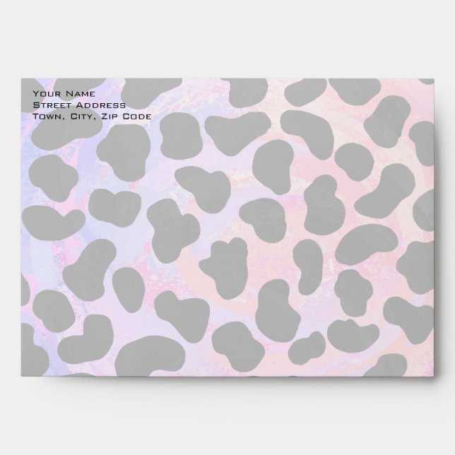 Monogram Dalmatian Black and Pink Envelope (Front)