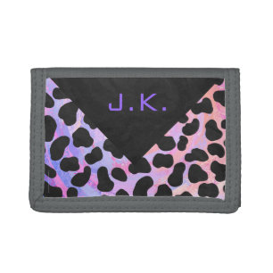 Monogram Dalmatian Black and Pink Tri-fold Wallet