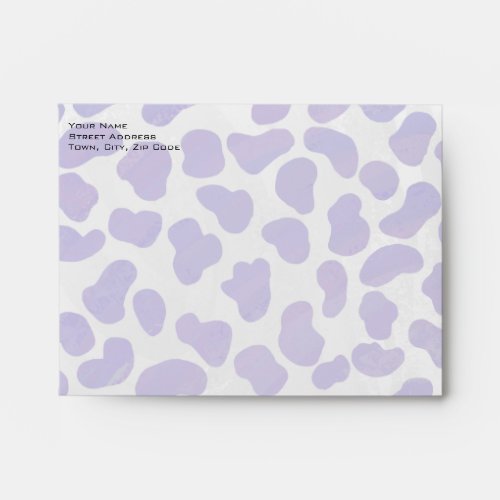 Monogram Dalmatian Purple and White Print Envelope