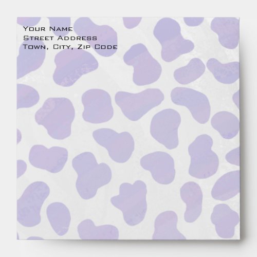 Monogram Dalmatian Purple and White Print Envelope