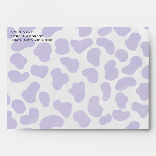 Monogram Dalmatian Purple and White Print Envelope