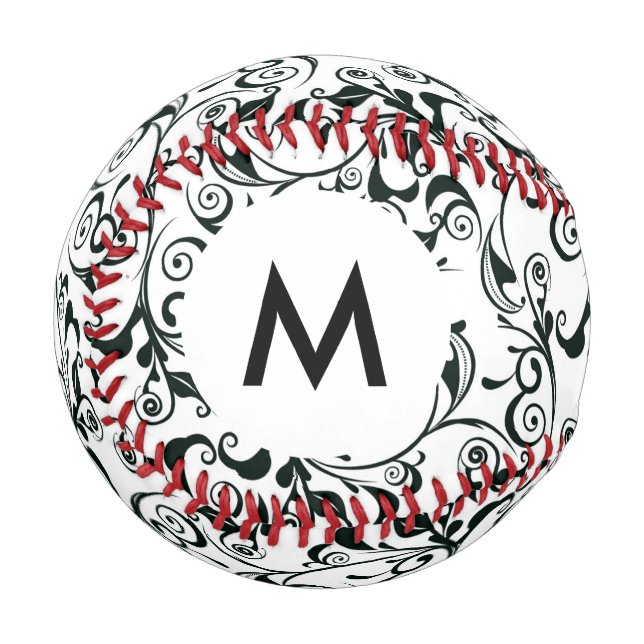 Monogram Damask Baseball (Front Left)