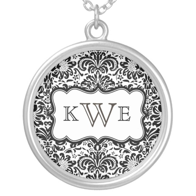 Monogram Damask Necklace (Front)
