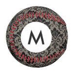 Monogram Damask Pattern 2 Baseball