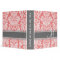 Monogram Damask Pattern - Coral and Gray