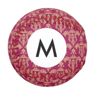 Monogram Damask wallpaper 4 Baseball