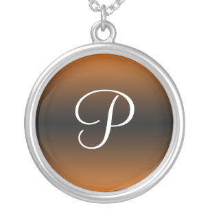 Monogram Dark Gradient Orange ~ Necklace