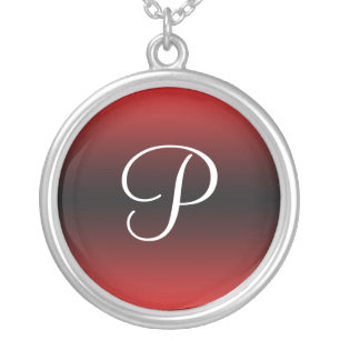 Monogram Dark Gradient Red ~ Necklace