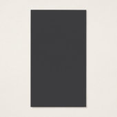 Monogram Dark Grey Plain Minimalist Profile Card (Back)