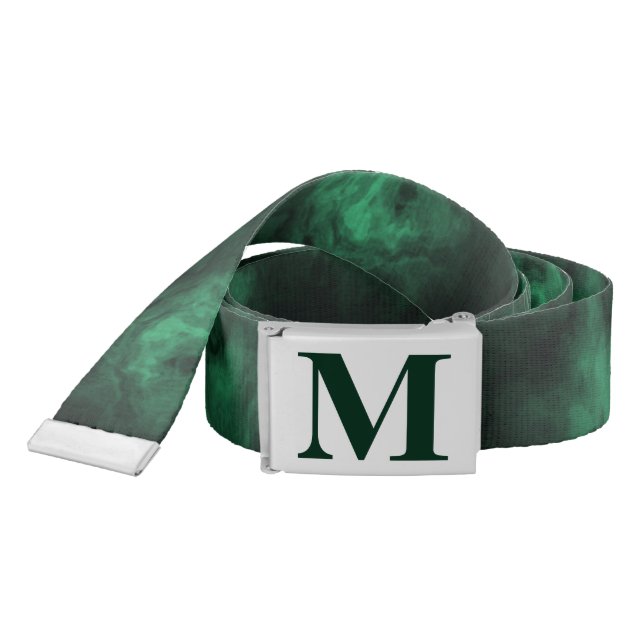 Monogram Dark Smoked Green Belt (Snake)