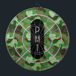 Monogram Dart Board<br><div class="desc">Here is a fun way to express your personal style. Design offers a modern camouflage look. You can choose your own letters. Use the template to personalize.</div>