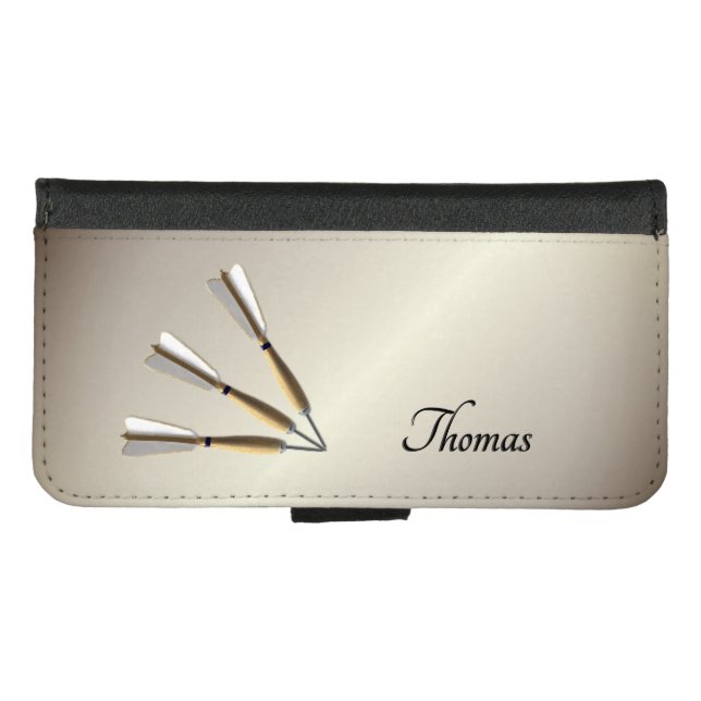 Monogram Darts Design iPhone Wallet Case (Front (Horizontal))