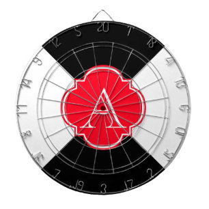 Monogram decoration dart board