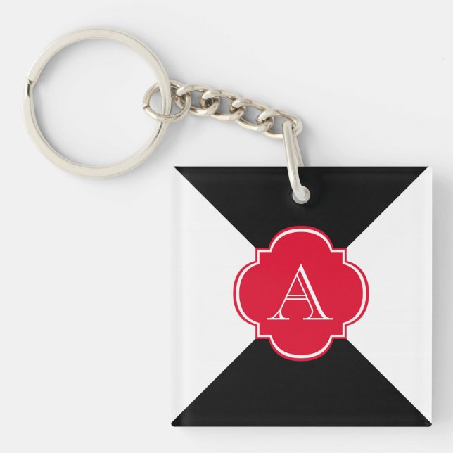 Monogram decoration keychain (Front)