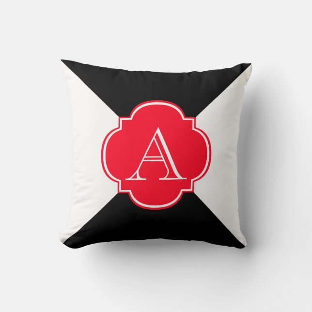 Monogram decoration throw pillow (Front)