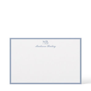 Monogram Decorative Typography | Dusty Blue Stationery