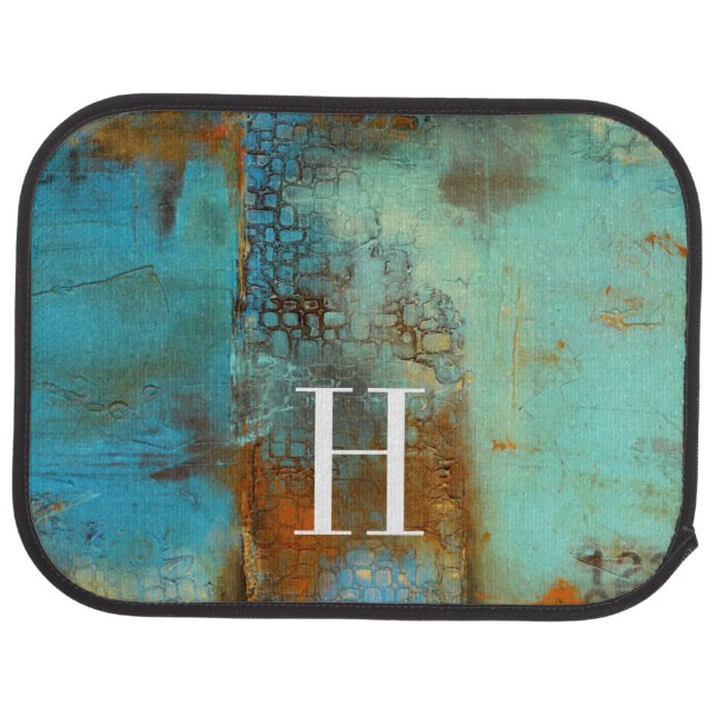 Monogram | Deja Blue Car Mat (Rear)