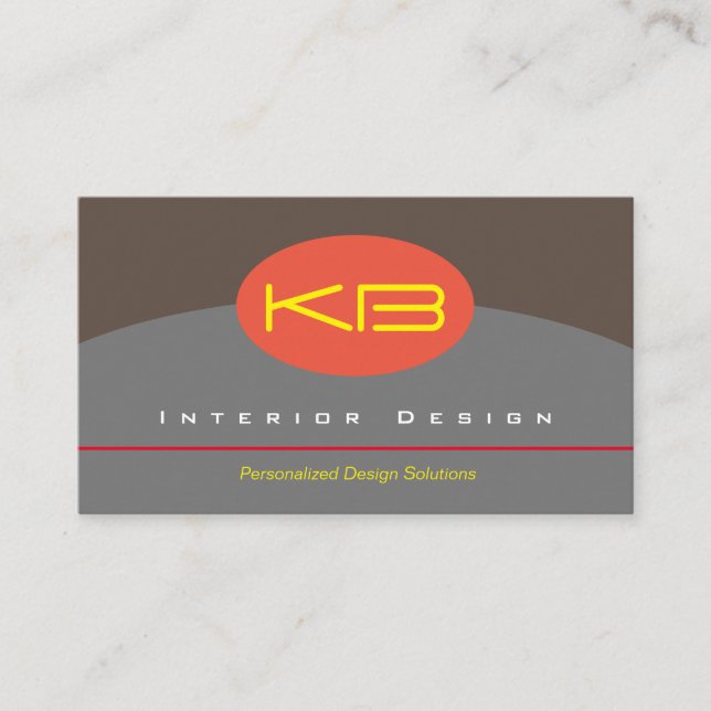 Monogram Design, 3.5" x 2.0" Business Card (Front)