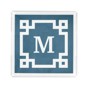Monogram design acrylic tray