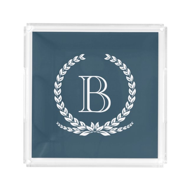 Monogram design acrylic tray (Front)