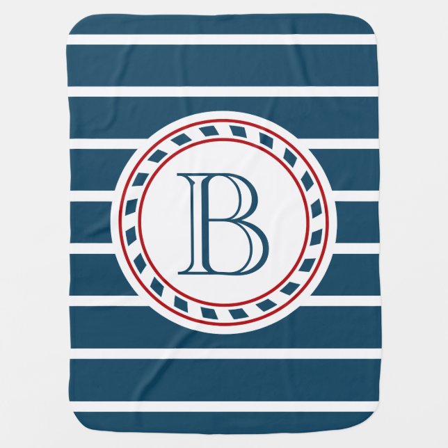 Monogram design baby blanket (Front)