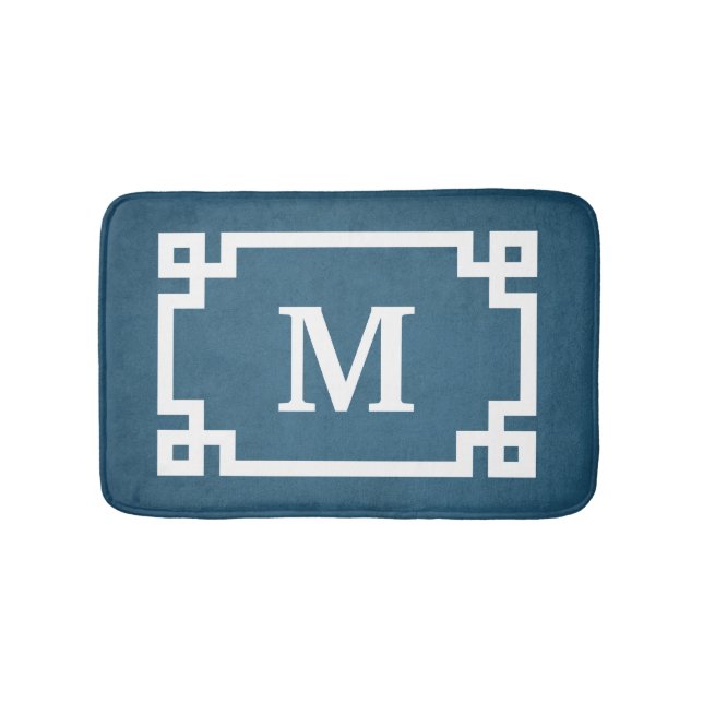 Monogram design bathroom mat (Front)