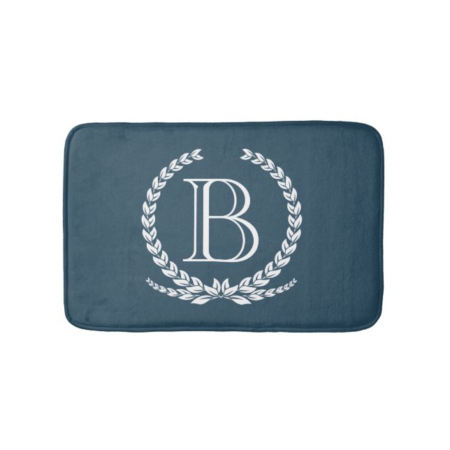 Monogram design bathroom mat (Front)