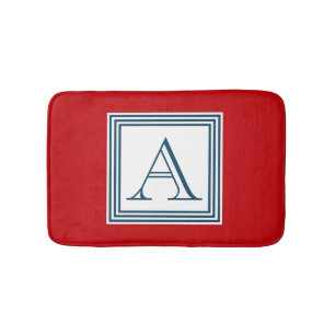 Monogram design bathroom mat