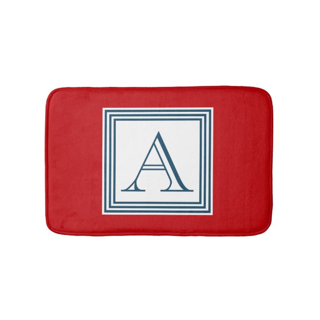 Monogram design bathroom mat (Front)