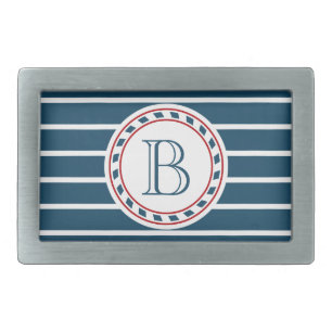 Monogram design belt buckle