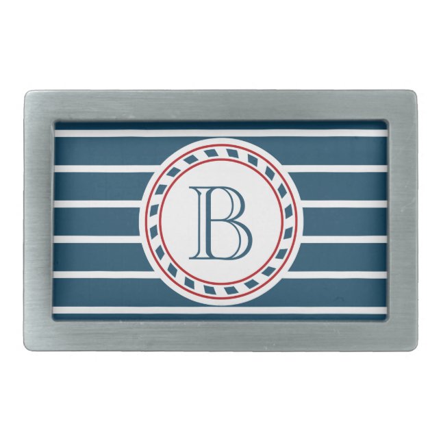 Monogram design belt buckle (Front)