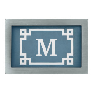 Monogram design belt buckle